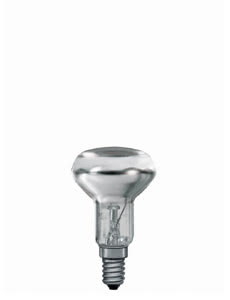 20048 Лампа R50 рефлекторная, E14-30 spot, 40W Spot This lamp"s directed light makes illumination of objects easier and creates optical depth - an important prerequisite to feeling comfortable in a room. Silver coated reflectors provide clear and brilliant light. 200.48 Paulmann