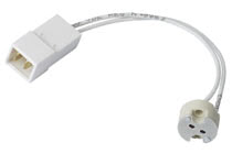 Universal halogen lamp socket for cable harness 12 V, Plug-in connection