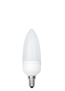 Flamme LED 1W E14 230V 40mm Blanc