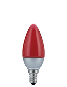 LED Vela 0,6W E14 Rojo