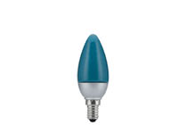 28029 Лампа LED Свеча 0,6W E14 синяя Candle bulbs for use with chandeliers, ceiling and wall lamps. 280.29 Paulmann
