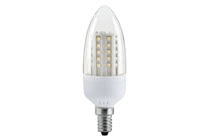 28109 Лампа LED Kerze 3W E14 Klar Warmwhite 200 lm Candle bulbs for use with chandeliers, ceiling and wall lamps. 281.09 Paulmann