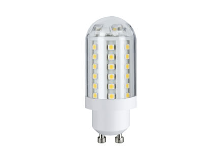 LED high-voltage pin base, 3.5W GU10 230V warm white