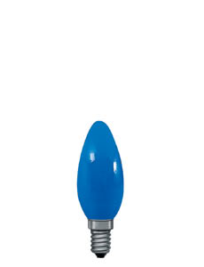 Kerzenlampe 25W E14 97mm 35mm Blau