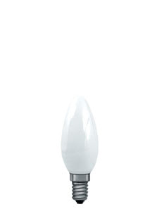 43120 Лампа накаливания 230V 25W E14 Свеча (D-35mm, H-97mm) мягкий опал 431.20 Paulmann