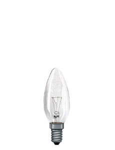 44820 Лампа свеча прозрачн., E14, 35мм 25W Candle bulbs for use with chandeliers, ceiling and wall lamps. 448.20 Paulmann