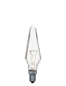 56329 Лампа накаливания 230V 25W E14 Свеча Greco (D-33mm, H-115mm) прозрачный Candle bulbs for use with chandeliers, ceiling and wall lamps. 563.29 Paulmann
