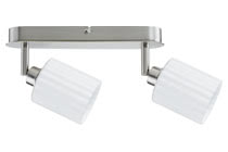 Spotlights Zylino Balken 2x9W GZ10 Eisen geb/Weiss 230V Metall/Glas