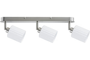 Spotlights Zylino Balken 3x9W GZ10 Eisen geb/Weiss 230V Metall/Glas