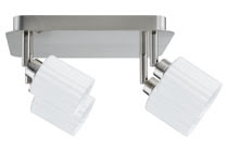 Spotlights Zylino Rondell 4x40W GZ10 Eisen geb/Weiss 230V Metall/Glas