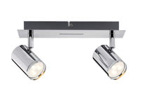 60183 Светильник настенно - потолочный Rondo LED Balken 2x3,5W GU10, хром The 2-lamp -Rondo- spotlight sets new benchmarks in energy-efficiency under the maxim of -tomorrow"s technology today-. The product includes an interchangeable lamp on delivery and is suitable for wall and ceiling mounting. The gently targeted diffusion of light ensures pleasant room illumination and enables you to set lighting accents. 601.83 Paulmann
