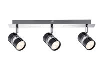 LED Spotlight 3x3.5W Nevo, 230V, black/chrome