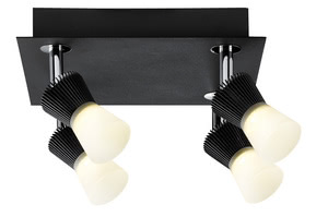 Konos spotlight LED 4x3W, 230V, black