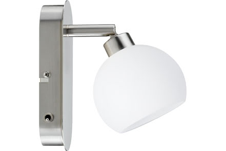 LED Spotlight 1x3W Wolbi 230V, GZ10, brush. iron / white