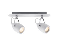 Spotlight LED 2x3,5W Drop IP44 bar 230V, White/chrome