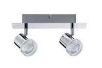 LED spotlight, 2x3,2W Pearl, 230V, Chrome