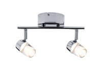 LED spotlight, 2x3,2W Bowl, 230V, Chrome