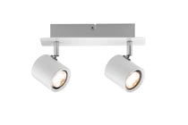 LED spotlight, 2x3,4W Plain, 230V, White/chrome