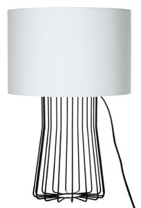 T&D Bresca lampada da tavolo max.60W E27 nero /bianco 230V metallo/Stoffa