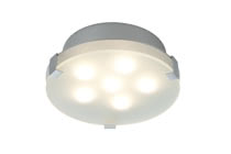Xeta ceiling lamp 15 W LED, Chrome matt, metal, glass