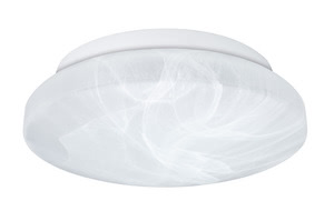 Berengo ceiling lamp IP44 max. 60 W, white, alabaster, metal, glass