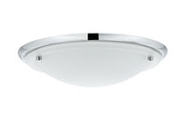 Arctus ceiling lamp IP44 max. 60 W, chrome, opaque, metal, glass