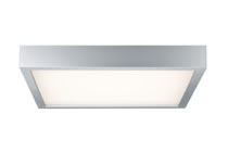 70385 /1856 Светильник ЛОГОТИП 18,5W LED-Panel 360x360mm State-of-the-art LED technology makes it possible for the Space wall and ceiling lamp to combine an extremely flat surface mount with exceptionally even light distribution. The quiet, sleek design will harmonise with comfortable modern styles as well as interiors with more daring architectural features. 703.85 Paulmann