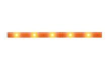 70431 FN YourLED DECO Stripe 1m 2,4W Orange LED strip for decorative light effects with orange-coloured coating incl. fluorescent after-glow effect. The after-glow is activated both when switched on and also by daylight. Easy installation thanks to adhesive backing and plug-in system. Optional splash protection via accessories. Please select the required power supply based on the total strip length or an extendable basic set. 704.31 Paulmann