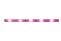 70436 FN YourLED DECO Stripe 1m 2,4W Lilac LED strip for decorative light effects with purple-coloured coating incl. fluorescent after-glow effect. The after-glow is activated both when switched on and also by daylight. Easy installation thanks to adhesive backing and plug-in system. Optional splash protection via accessories. Please select the required power supply based on the total strip length or an extendable basic set. 704.36 Paulmann