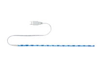 USB LED-Stripe blue 30cm, white, metal, plastic