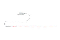 USB LED-Stripe red-white 30cm, white, metal, plastic