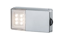 SnapLED cabinet light with caster wheel, Silver