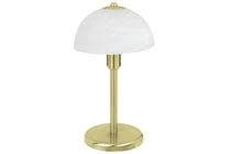 77019 Светильник настольный Элла max.40W E14 опал Ideal for side tables in tasteful surroundings, the Ella table luminaire with an opal glass shade is adorned with high-quality decorative details in matt-finish brass. Its convex form harmonises particularly well with cushions and cosy living areas. 770.19 Paulmann