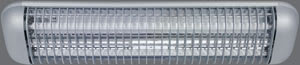 Home&Office Plafonnier grille Desk Plus 2x14W G5 Titane 230V Alu/Mat plast