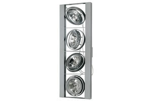 79041 Светильник потолочный Cardano 111 4x50W G53 230/12V титан (транс 210VA) The G53 low-voltage halogen reflector provides an extensive light cone, even in low-ceilinged rooms. Available with a pivoting mounting board (facilitating easy readjustment of all lights), or with a ceiling suspension fitting for selective lighting requirements. Thanks to the variable pivot rings, the bulbs can be easily readjusted even after prolonged use. 790.41 Paulmann