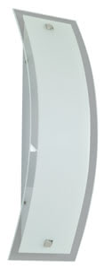 Living Conero aplique Cuadrado medio 100W R7s Opal 230V Aluminio/Cristal