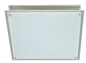 Living Conero aplique Quadrat medio 100W R7s Opal 230V Aluminio/Cristal