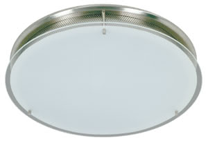 Living Conero aplique Redondo 100W R7s Opal 230V Aluminio/Cristal