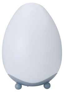 LED Miracle Egg Tischleuchte 4W LED RGB Satin/Silber 6V Kunststoff/Metall