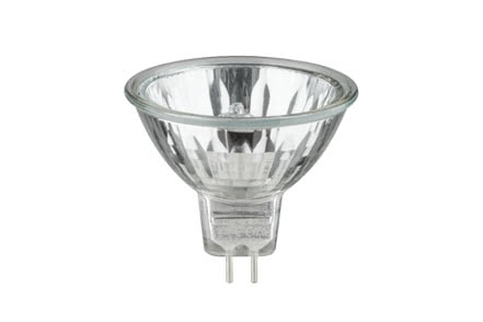 Low-voltage halogen reflector lamp, security, 16 Watt GU5,3 silver 12 V