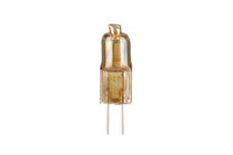 Low-voltage halogen pin base, 20 W G4, gold 12 V