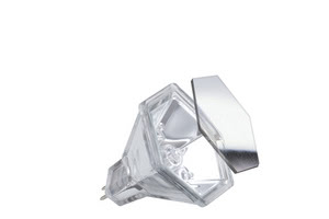 Halogen Reflektor Hexagonal mit Schutzglas flood 60° 20W GU5,3 12V 51mm Silber