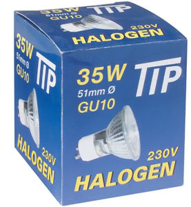 TIP Halogen Reflektor 35W GU10 230V 51mm Chrom