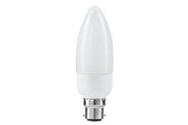 86017 Лампа ESL Свеча 7W B22d, теплая Candle bulbs for use with chandeliers, ceiling and wall lamps. 860.17 Paulmann