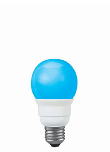 Globe fluocompacte Color 5W~25W E27 110mm 60mm Bleu