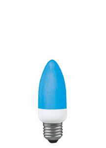 88041 Лампа ESL 230V 5W=25W E27 DecoPipeColor (D-40mm,H-127mm) синий 880.41 Paulmann