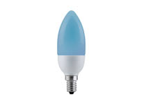 88050 Лампа энергосбер. Свеча 5W=25W E14 голуб. Candle bulbs for use with chandeliers, ceiling and wall lamps. 880.50 Paulmann