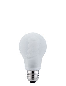 Lámp. Bajo Consumo LTU 9W E27 Craquele Blanco cálido
