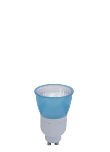 ESL Reflectora 7W GU10 Azul/Dicroic Blanco Cálido