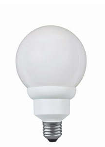 Globe fluocompacte 15W E27 Blanc chaud